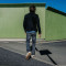Custom Men's Vintage Washed Black Denim Jeans