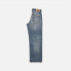 Maßgefertigte Vintage-Jeans mit weitem Bein und verwaschenem Denim für Herren