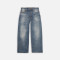 Custom Men's Vintage Wide-Leg Washed Denim Jeans