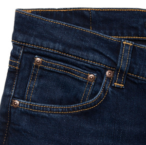 Custom Blank Herren Jeans in dunklem Indigoblau