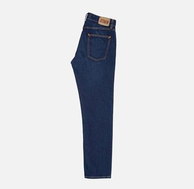 Customized Men's Plain Wash Dark Blue Jeans