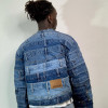 Custom Patchwork Denim Jacket with Belt Loop Details – DiZNEW