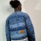 Custom Patchwork Denim Jacket with Belt Loop Details – DiZNEW