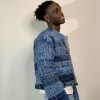 Custom Patchwork Denim Jacket with Belt Loop Details – DiZNEW
