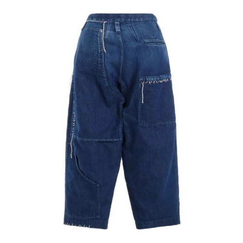 Custom Vintage Patchwork Denim Cargo Pants