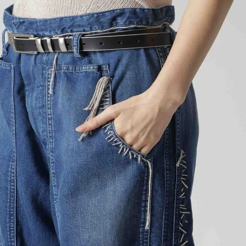 Custom Vintage Patchwork Denim Cargo Pants