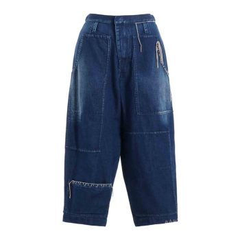 Custom Vintage Patchwork Denim Cargo Pants