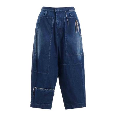 Custom Vintage Patchwork Denim Cargo Pants