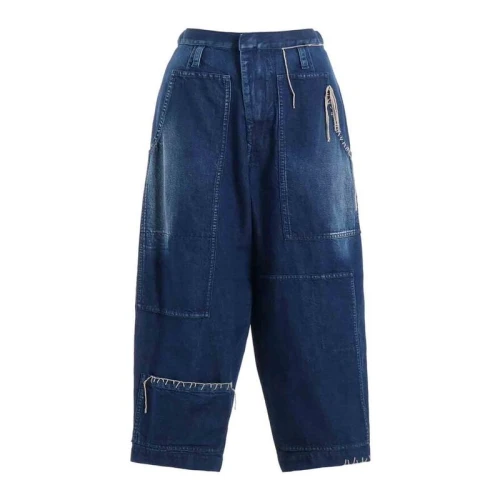 Custom Vintage Patchwork Denim Cargo Pants