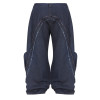 Custom Avant-Garde Distressed Denim Pants with Oversized Pockets