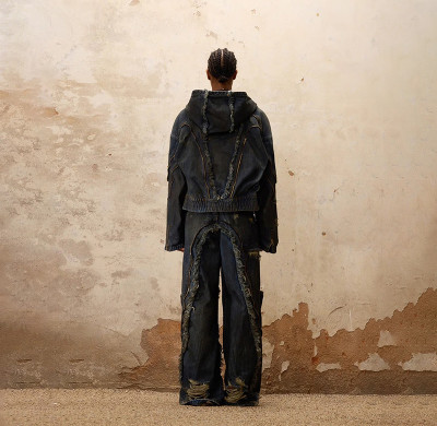 Custom Distressed Cargo Jeans
