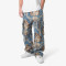 Custom Baroque Pattern Wide-Leg Cargo Pants