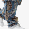 Custom Baroque Pattern Wide-Leg Cargo Pants