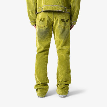 Custom Washed Green Denim Pants