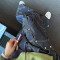 Custom Oversized Rivet-Accented Jeans – Bold Circular Patchwork Design