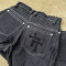 Custom Gothic Cross Wide-Leg Jeans