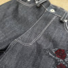 Custom Gothic Cross Wide-Leg Jeans