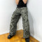 Custom Deconstructed Textured Wide-Leg Pants