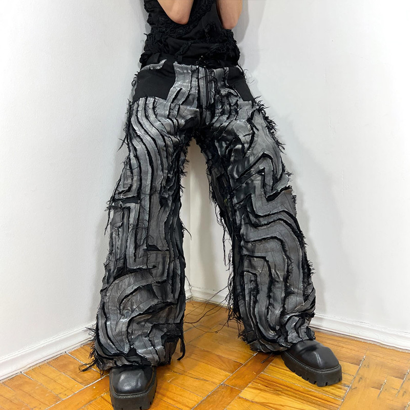 Handmade deconstructed fashion pants