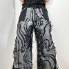 Custom Deconstructed Textured Wide-Leg Pants