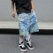 Custom Vintage Patchwork Denim Shorts for Streetwear Brands and Y2K Fashion Enthusiasts