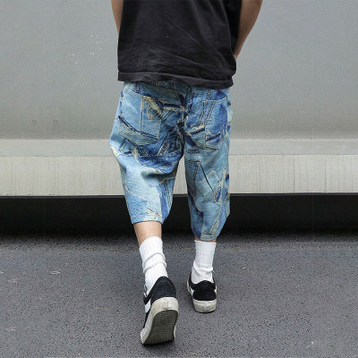 Custom Vintage Patchwork Denim Shorts for Streetwear Brands and Y2K Fashion Enthusiasts