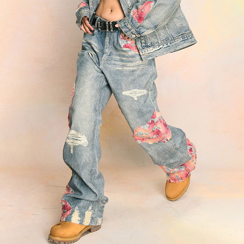 Colorblock jeans