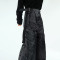 Cyberpunk Armored Wide-Leg Panel Denim Pants