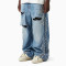 Y2K Destroyed Pearl-Trim Loose Fit Jeans