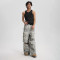 Custom Deconstructed Gray Cargo Denim Pants – Streetwear for High-End Designers