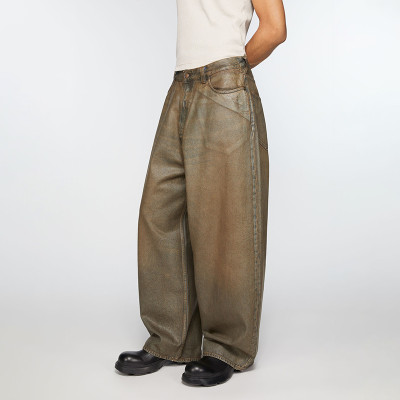 Custom Vintage-Wash Wide-Leg Denim – Designer Jeans for Curated Luxury Lines
