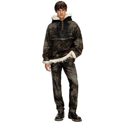 Custom Heavy-Distressed Textured Denim – Rugged Finish for Designer Menswear