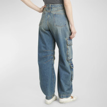 Vintage Multi-Pocket Utility Denim Cargo Pants