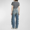 Vintage Multi-Pocket Utility Denim Cargo Pants