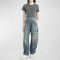 Vintage Multi-Pocket Utility Denim Cargo Pants