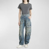 Vintage Multi-Pocket Utility Denim Cargo Pants