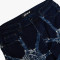 Spiderweb Distressed Deconstructed Wide-Leg Jeans
