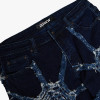 Spiderweb Distressed Deconstructed Wide-Leg Jeans