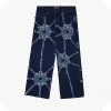 Spiderweb Distressed Deconstructed Wide-Leg Jeans