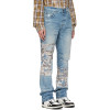 Custom Vintage Cargo Denim Jeans – Curved Stitching & Utility Pockets