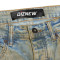 Custom Light-Wash Cargo Denim Jeans – Utility Side Pockets & Curved Stitching
