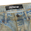 Custom Light-Wash Cargo Denim Jeans – Utility Side Pockets & Curved Stitching