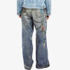 Grunge Metal Chain Washed Vintage Jeans