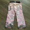 Custom Patchwork Distressed Bandana Jeans – Pink & Black with Chains