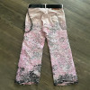 Custom Patchwork Distressed Bandana Jeans – Pink & Black with Chains