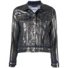 Abstract Brushed Denim Jacket – Black