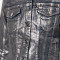 Abstract Brushed Denim Jacket – Black