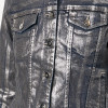 Abstract Brushed Denim Jacket – Black