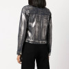 Abstract Brushed Denim Jacket – Black