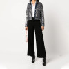 Abstract Brushed Denim Jacket – Black